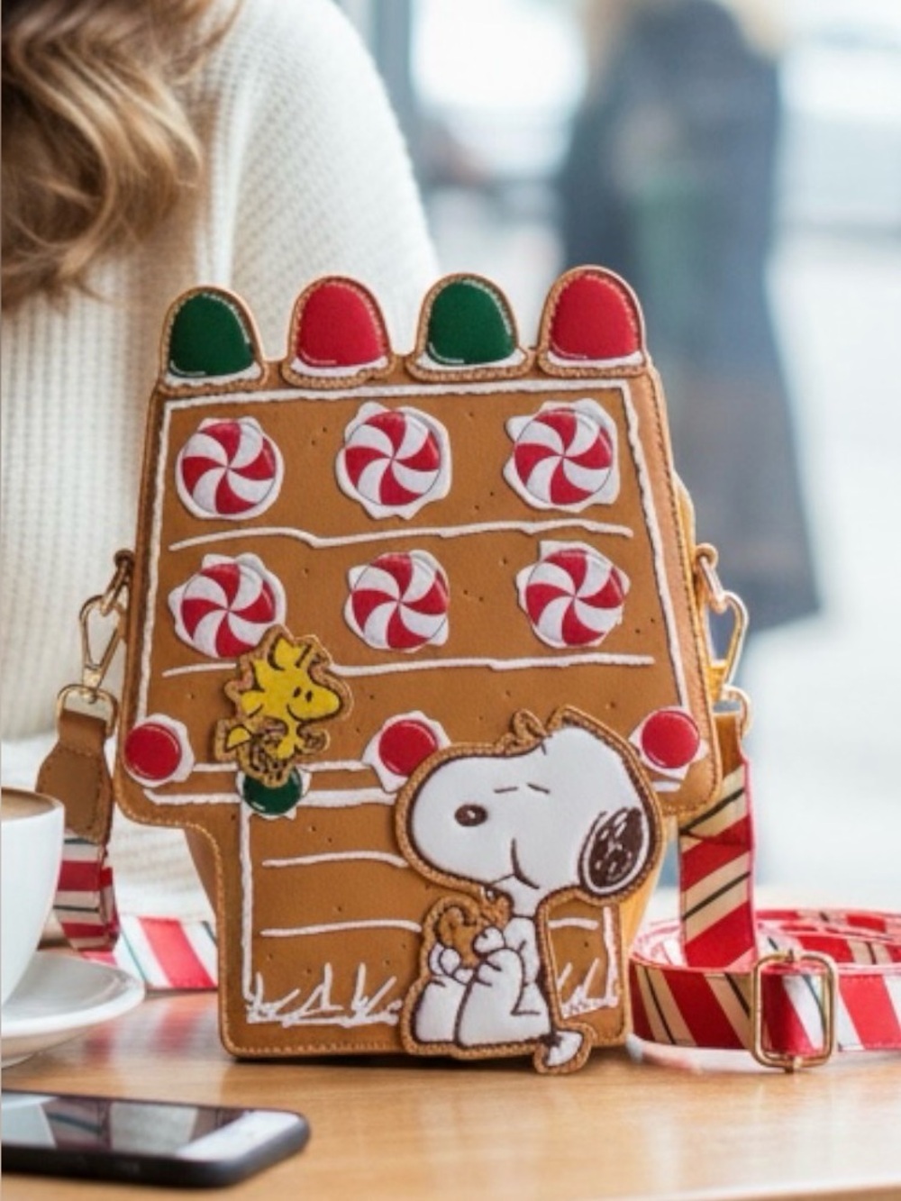Loungefly Peanuts Snoopy Gingerbread Crossbody Bag NWT